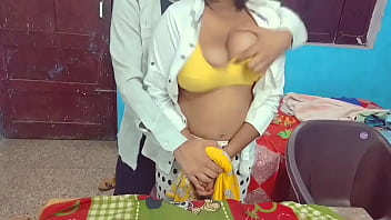 Natural Indian teacher with big boobs and tiny tits gets romantic